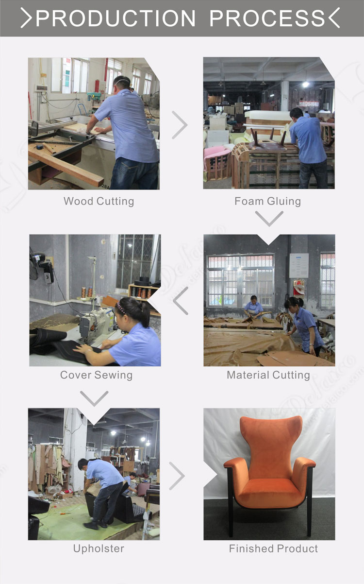 French Club Luxury Accent Design Wing Modern Leisure Armchair