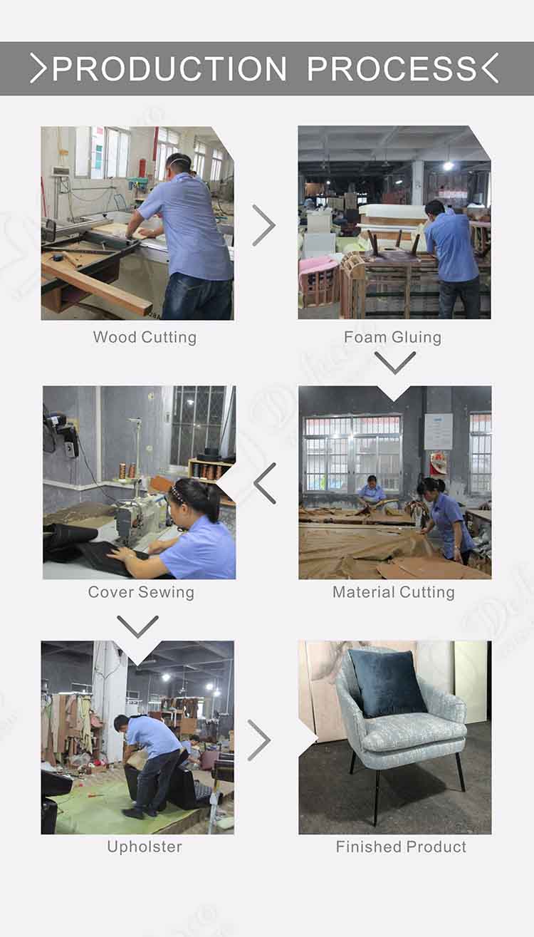 Tweed Metal Legs Accent Modern Semi-attached Seat Cushion Fabric Armchair