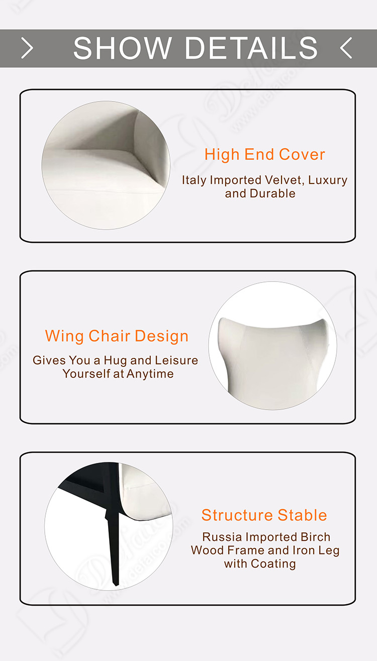 White Genuine Leather Wing Accent Modern Stainless Steel Leg Armchair