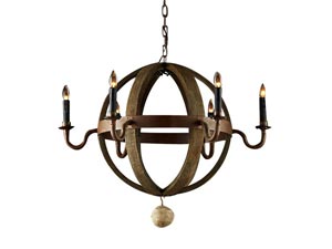 Wine Barrel Chandelier