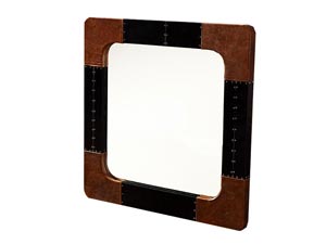 Vintage Leather Rectangular Mirror