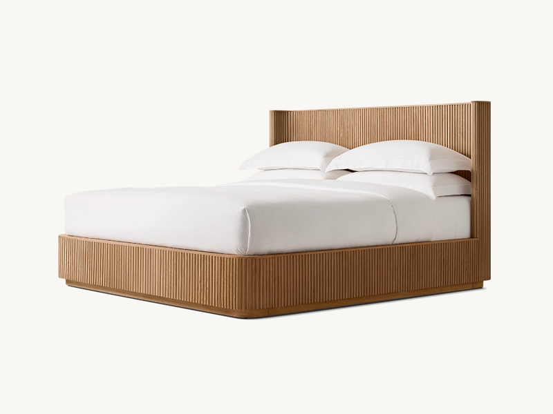 Oak Wooden Bed;New Style Bed;Faddish Postmodernism Bed