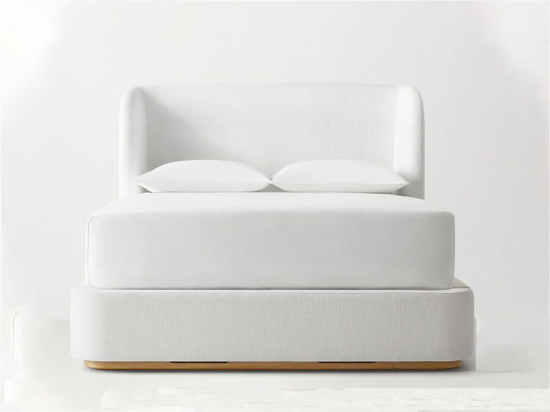 Costom Size Fabric Shelter Bed;Oak Wooden Bed;Hot Sale Madero Modern Bed