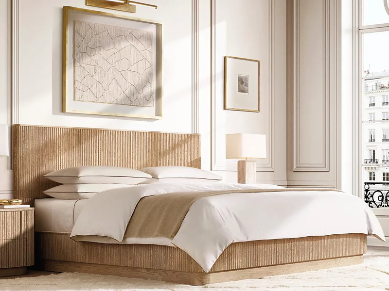 Wood Bed; Modern Bed;Brown Bed