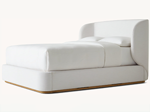 Costom Size Fabric Shelter Bed;Oak Wooden Bed;Hot Sale Madero Modern Bed