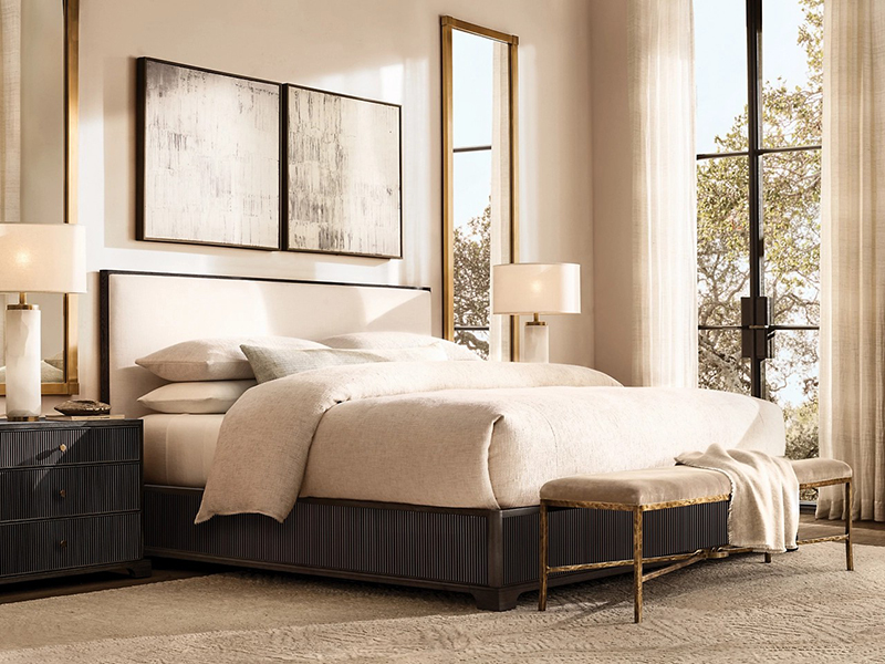 Wood Bed; Modern Bed;Brown Bed