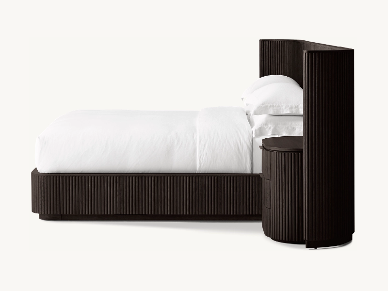 Wood King Size Bed;Solid Wooden Bed;European Oak Bed