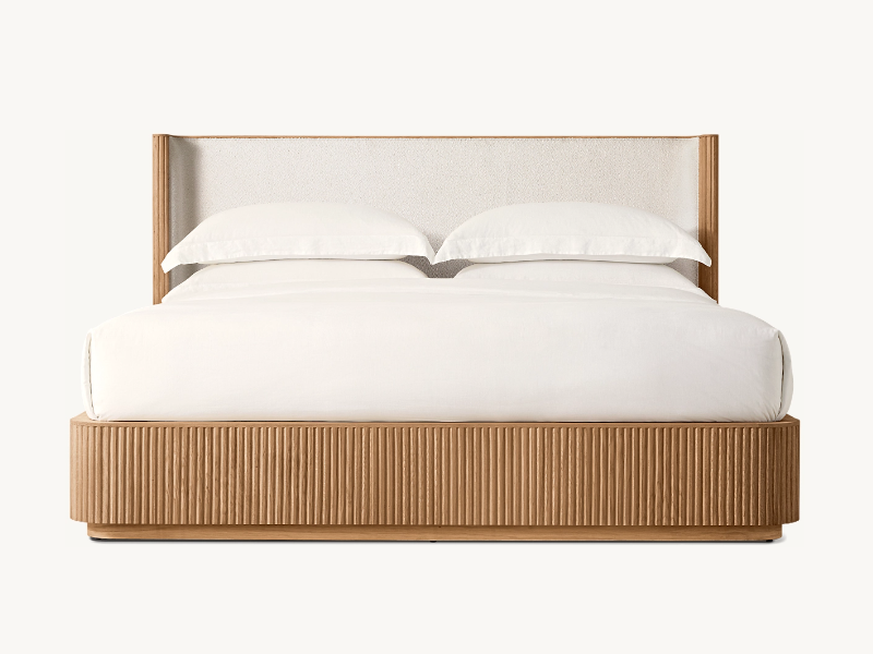 Postmodernism Bed;Solid Wooden Bed;European White Oak Bed