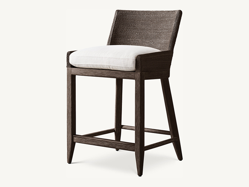 Water Grass Woven Bar, Bar Armchair,wood chair