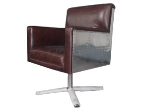 Top Grain Cow Leather 360 Swivel Office Chair