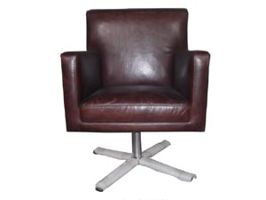 Top Grain Cow Leather 360 Swivel Office Chair