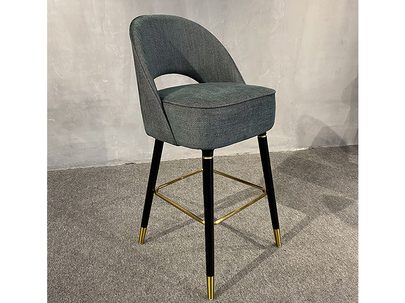 Leisure Gold Stainless Steel Velvet Bar Chair Pub Stool