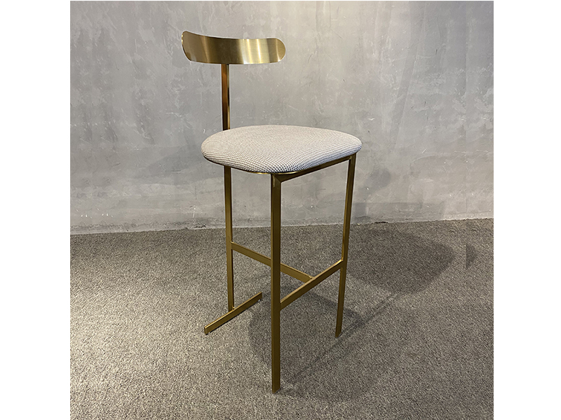 Modern PU Fabric Barstool Wooden Chairs
