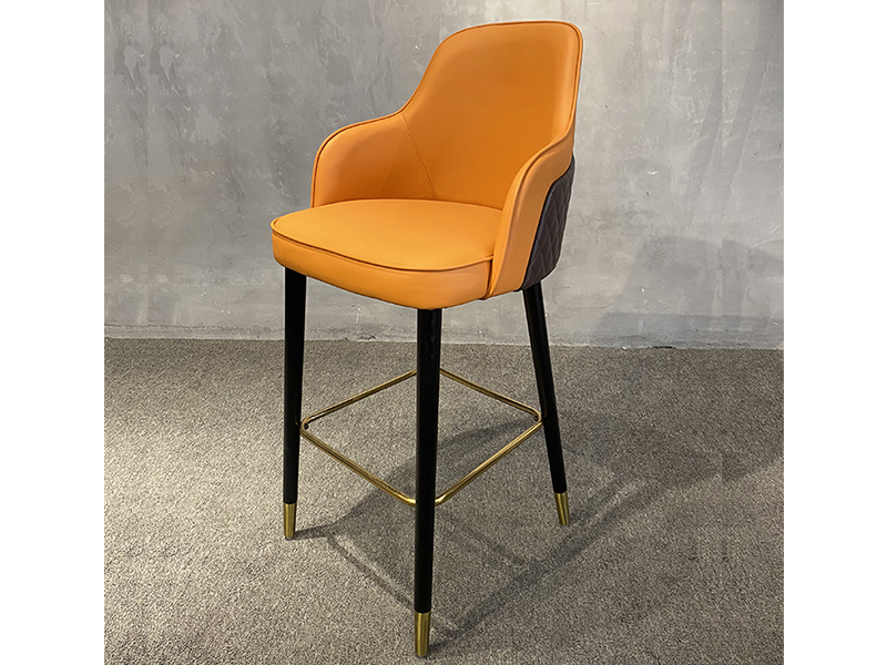 Nordic Lounge Luxury Italian Bar Stool Leather