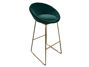 Modern Gold Metal swivel industrial modern bar stool