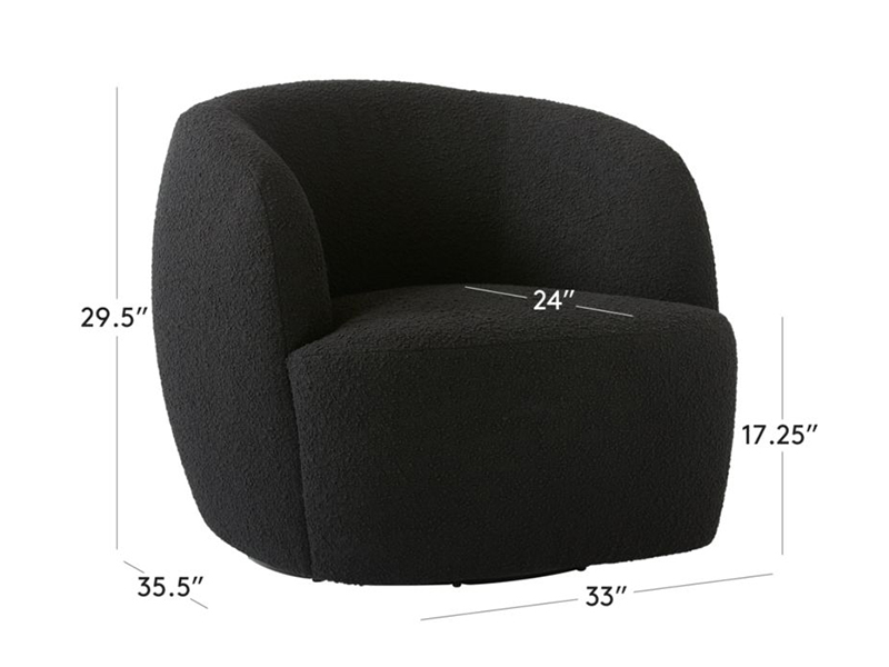 thaddeus chair;accent chair;boucle chair