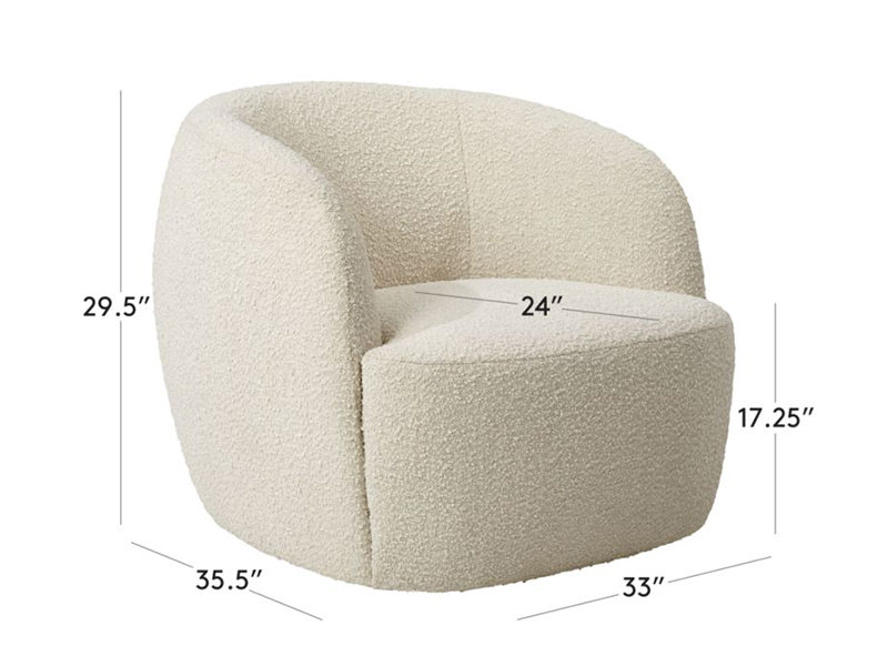 thaddeus chair;accent chair;boucle chair