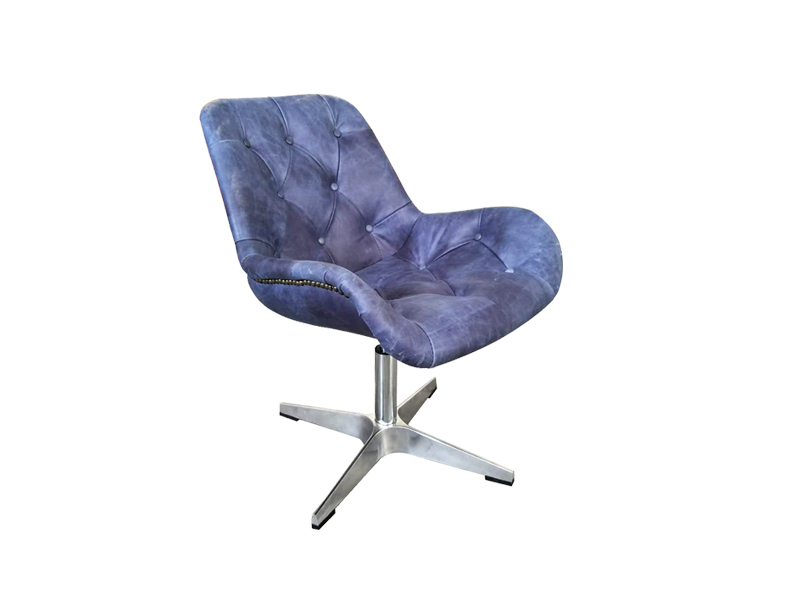 Leather Chairs Dining Without Armrest With Pull Buckle Back