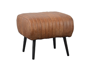 Leather Pouf Bench