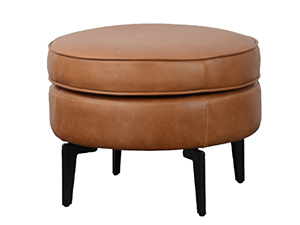 Leather Ottoman Pouf