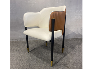 Luxury Wrought Iron Frame Leather Chair