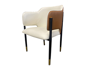 Luxury Wrought Iron Frame Leather Chair