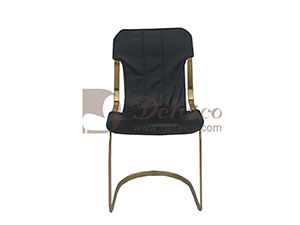 Restaurant Metal Legs PU Leather Dining Chair with Metal Frame Dining Chair