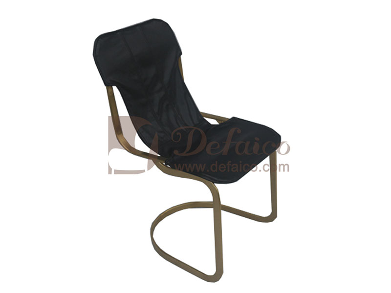 Restaurant Metal Legs PU Leather Dining Chair with Metal Frame Dining Chair