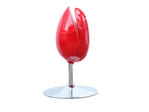 Red Cheap Relax Tulip Chair For Sale Flower Bar Stool Modern Fancy Hotel Restaurant