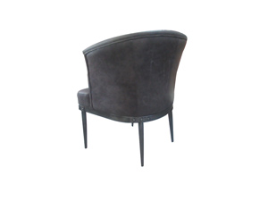 Leather/Linen Wing Back Dining Chair With Metal Legs For Restaurant Living Room Office