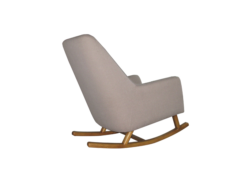 Antique Glider Rocking Chair With Ash Wood Legs And Armrest