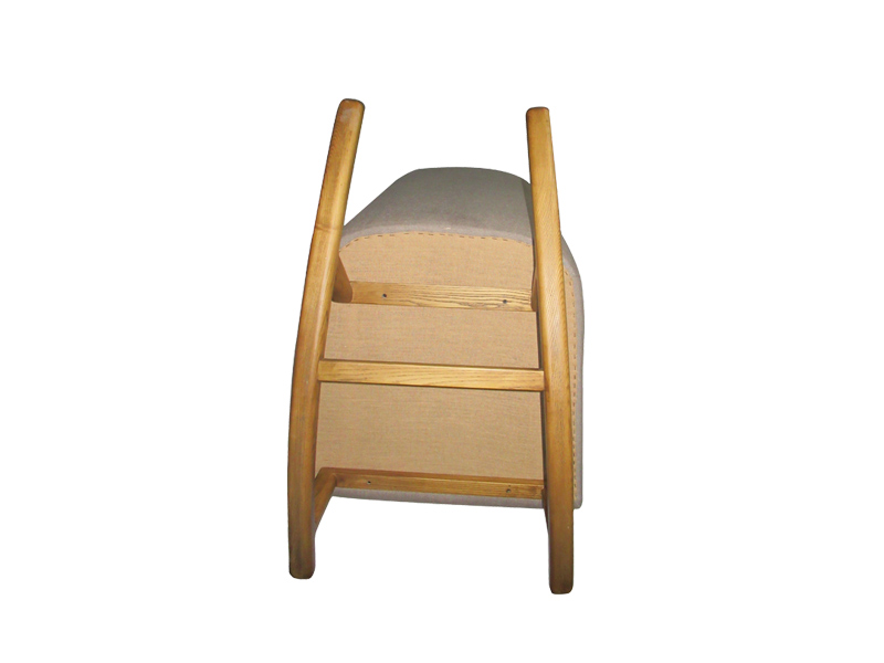 Antique Glider Rocking Chair With Ash Wood Legs And Armrest