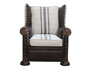 Vintage Blue Velvet Armchair