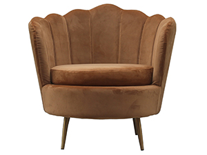 Vintage Velvet Fabric Chair