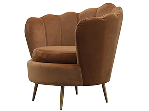 Vintage Velvet Fabric Chair