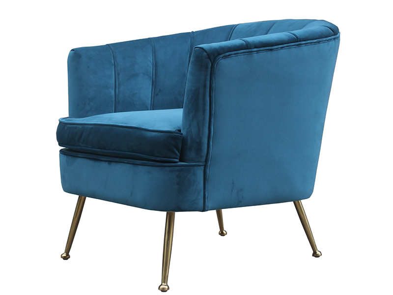 Vintage Velvet Fabric Tub Chair