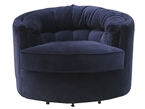 Vintage Velvet Round Seating Chair