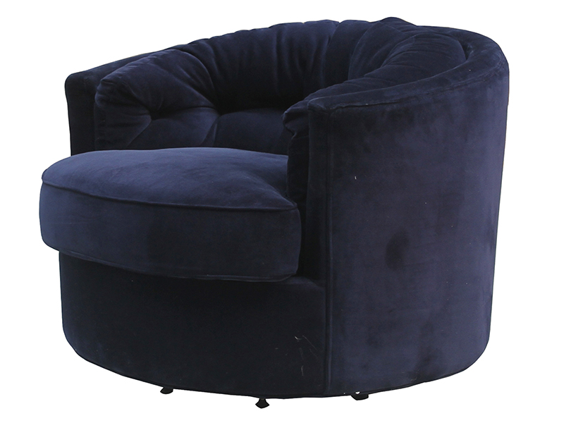 Vintage Velvet Round Seating Chair
