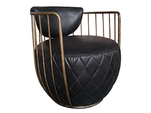 Black Leather Office Armchair
