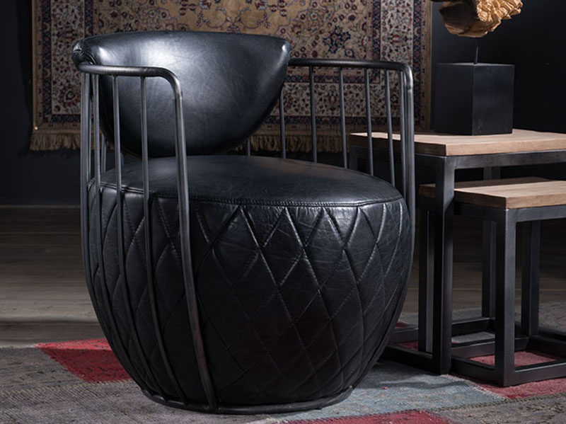 Office Armchair with Metal Frame