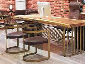 Industrial Leather Black Chair