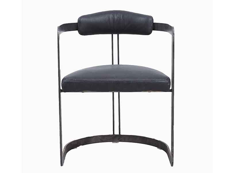 Industrial Leather Black Chair