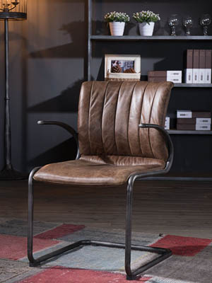 Industrial Retro Office Leather Armchair
