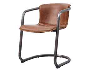 Iron Tube Vintage Leather Chair