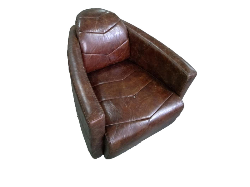 Brown Leather Single Italian Leather Sofa Chair Antique High Quality