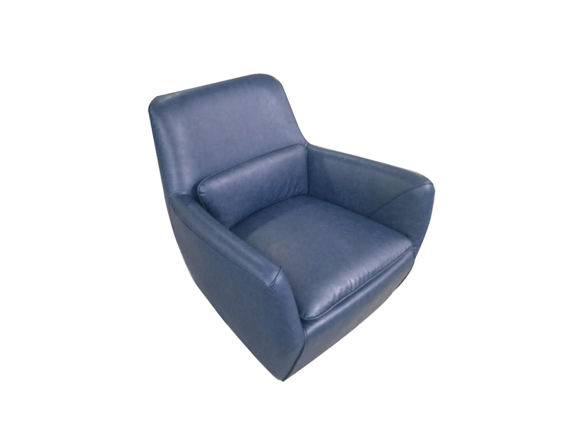 High-End Dark Blue Leather Chair Armrest And Cushion