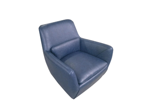 High-End Dark Blue Leather Chair Armrest And Cushion