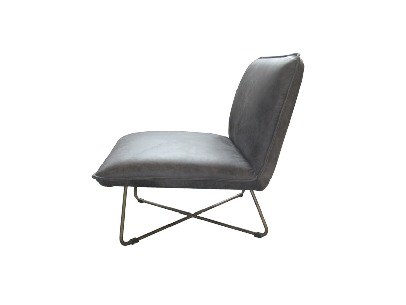 Bespoke Brown Iron Frame Dining Chair