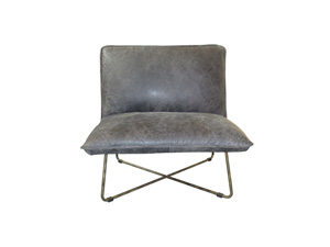 Bespoke Brown Iron Frame Dining Chair