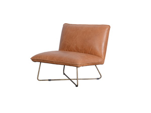 Bespoke Brown Iron Frame Dining Chair